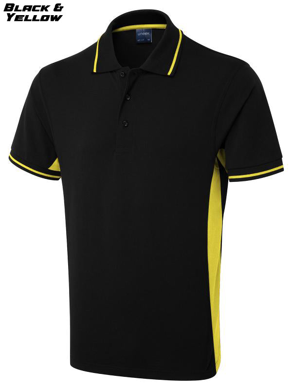 2 Tone Short Sleeve Polo