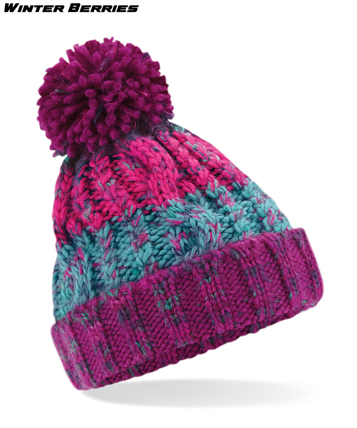 Kids Corkscrew Pom Beanie