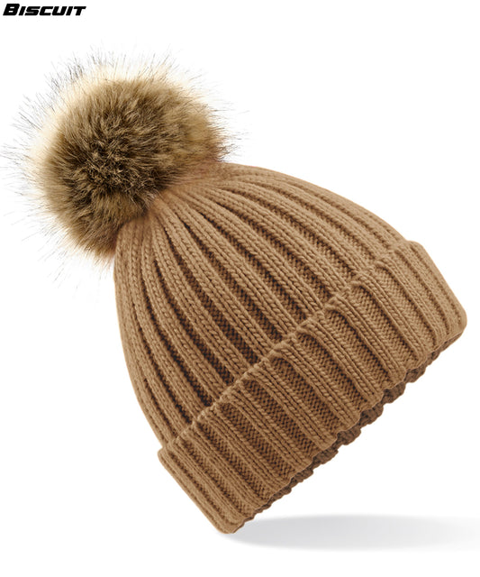 Chunky Fur Pom Beanie