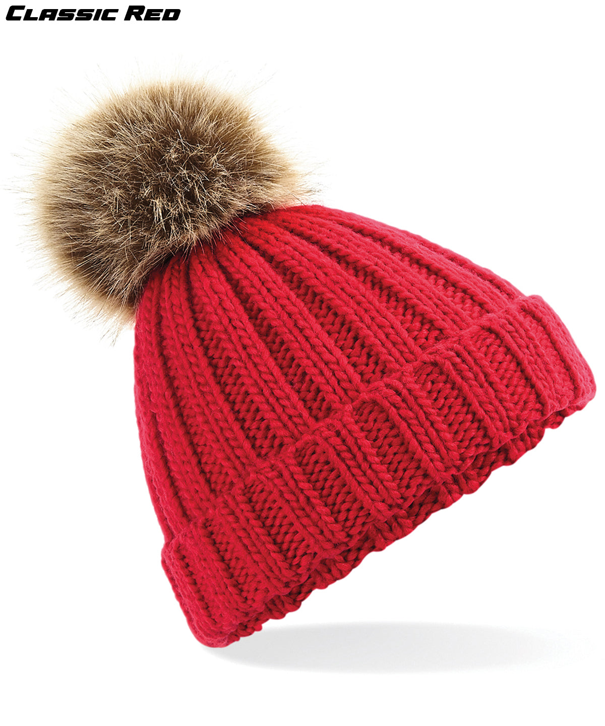 Chunky Fur Pom Beanie