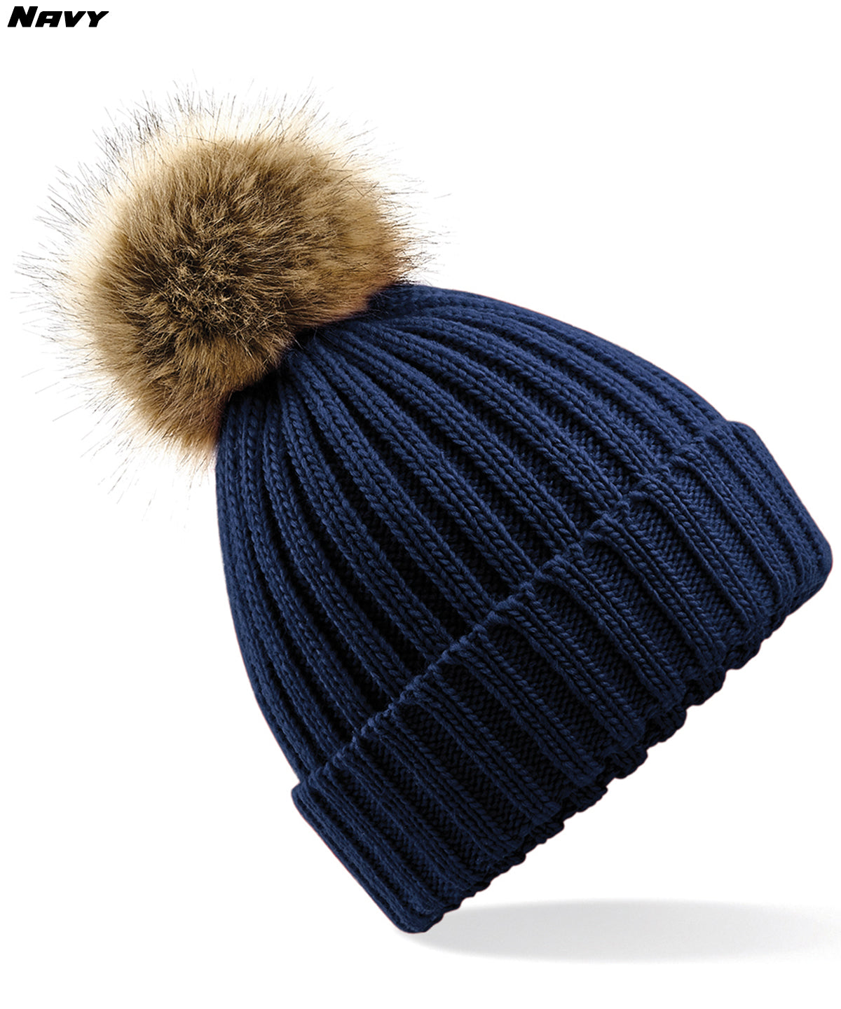 Chunky Fur Pom Beanie