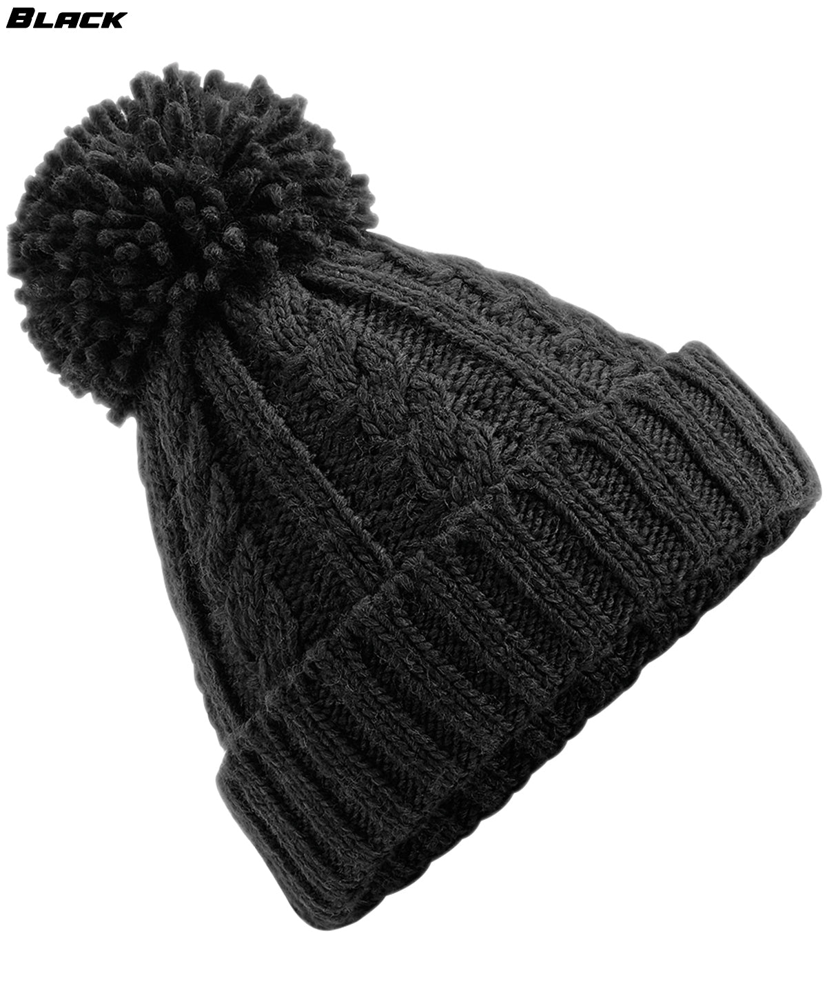 Cable Knit Pom Beanie