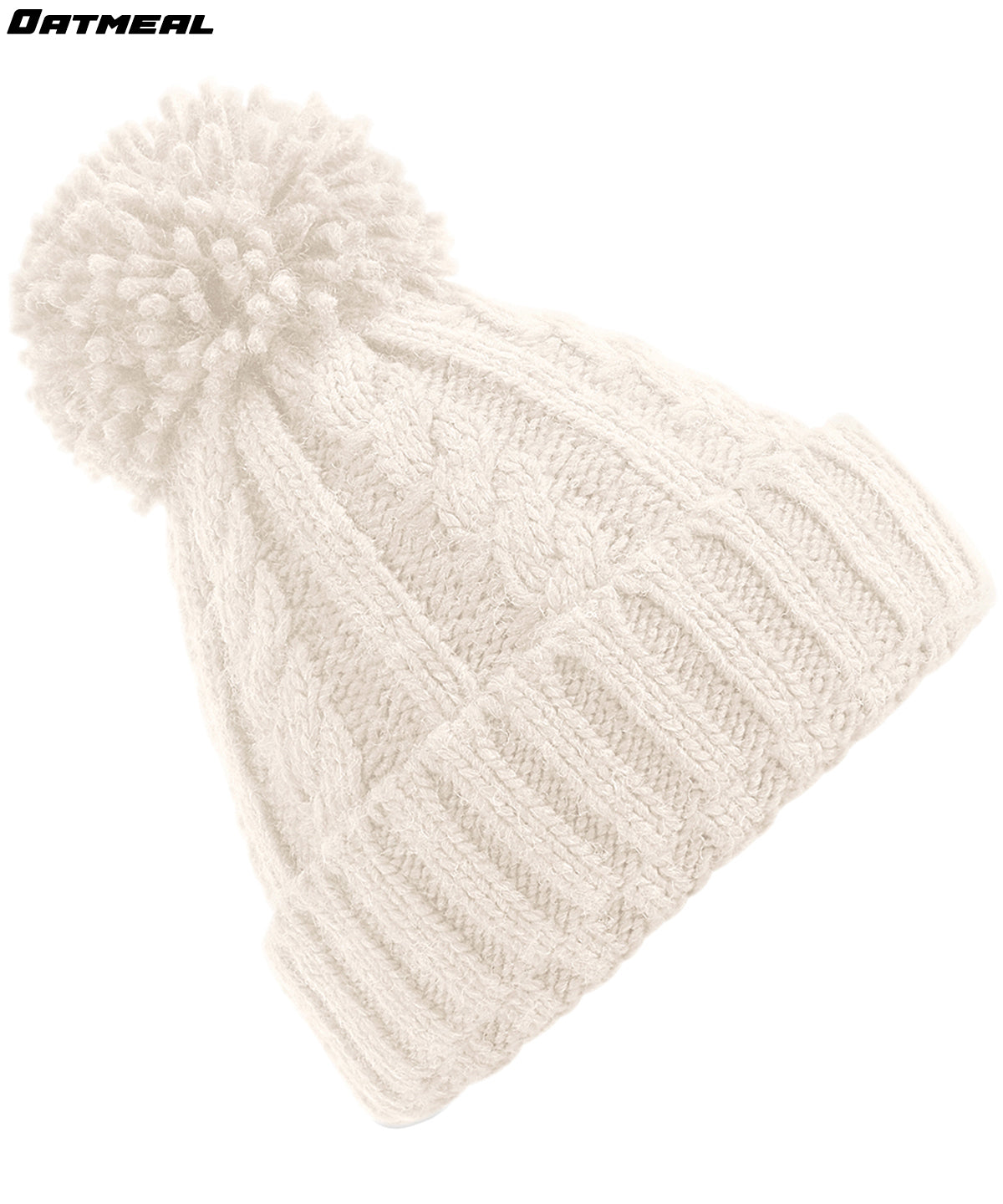 Cable Knit Pom Beanie