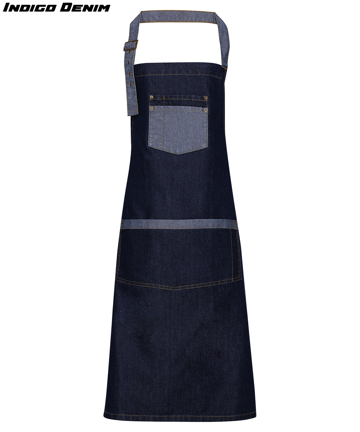 Contrast Denim Pocket Apron
