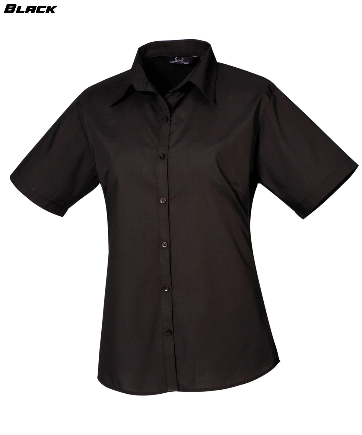 Ladies Short Sleeve Poplin Shirt