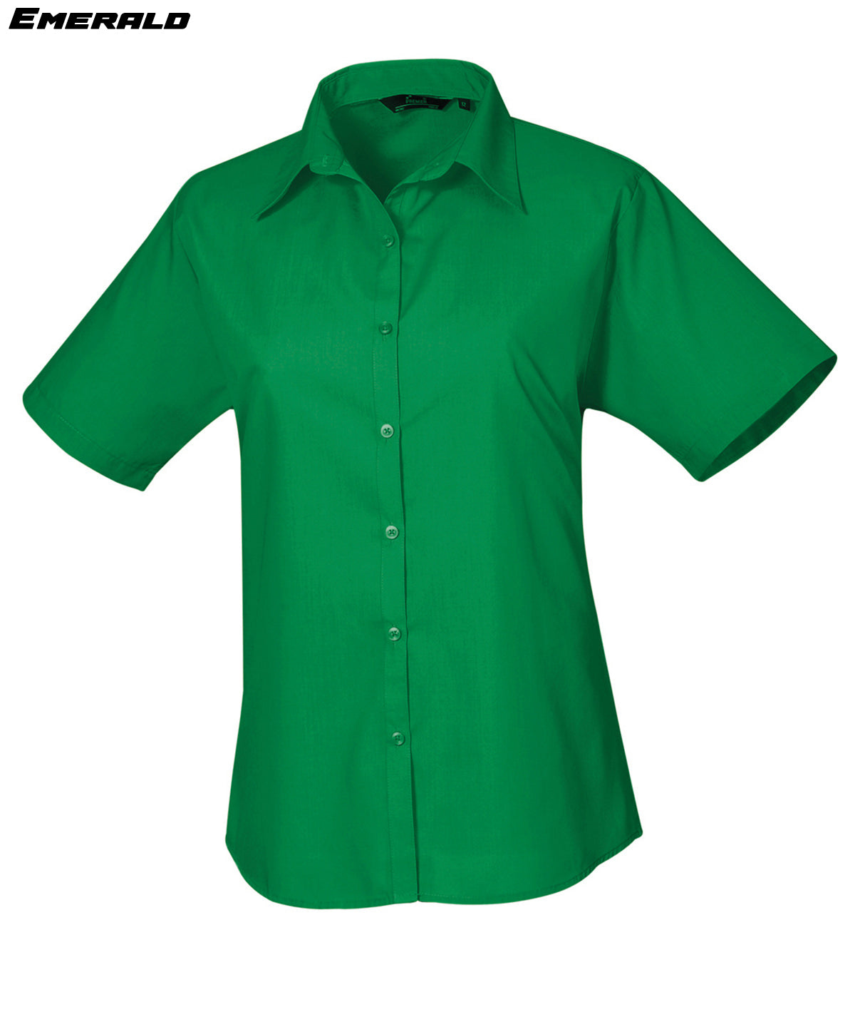 Ladies Short Sleeve Poplin Shirt