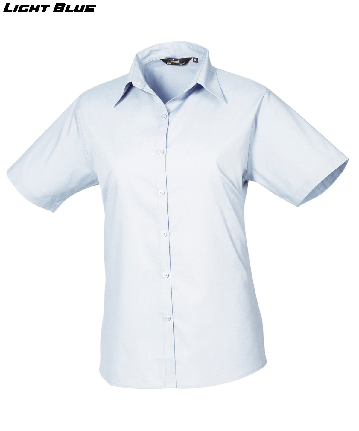 Ladies Short Sleeve Poplin Shirt