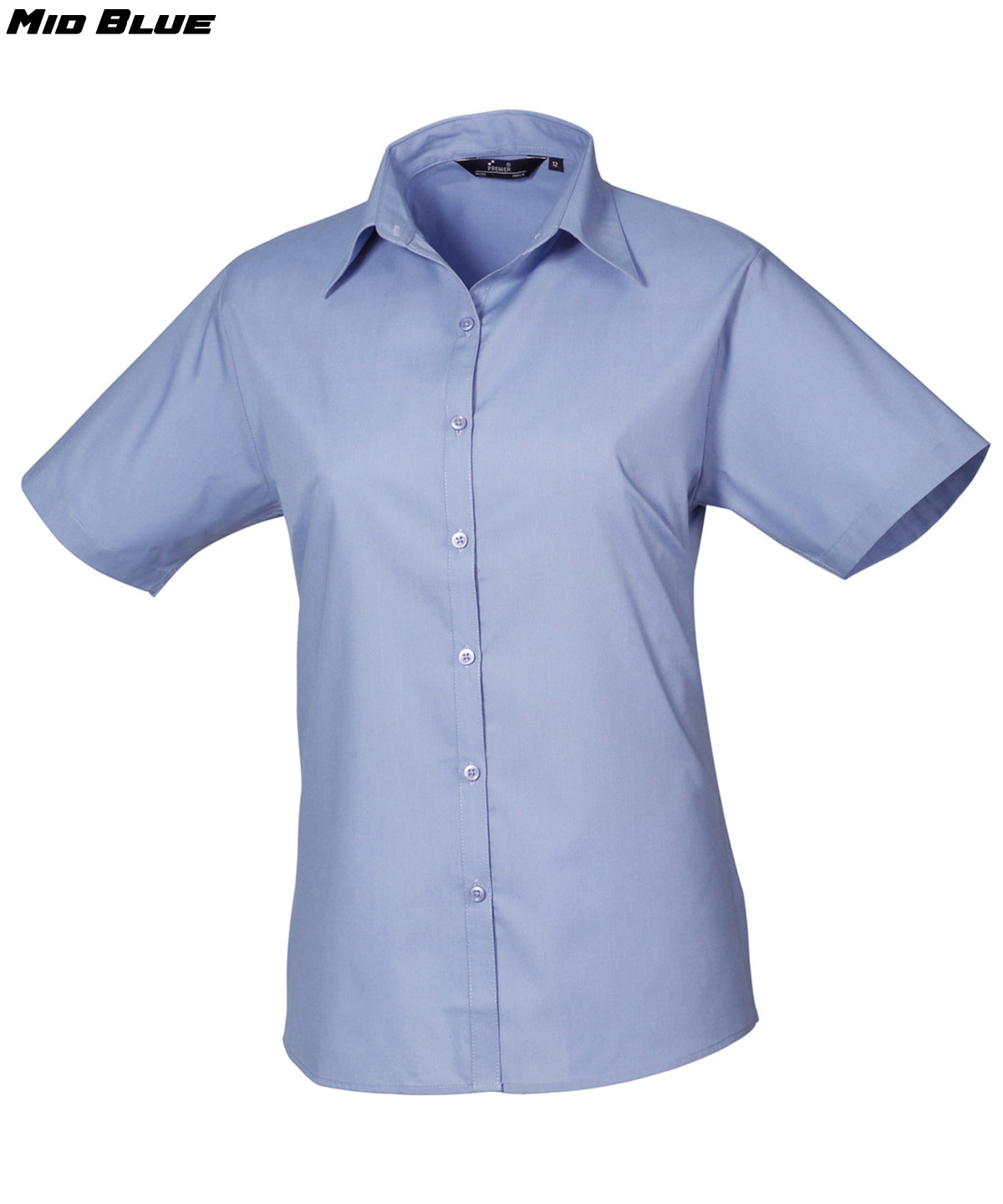 Ladies Short Sleeve Poplin Shirt