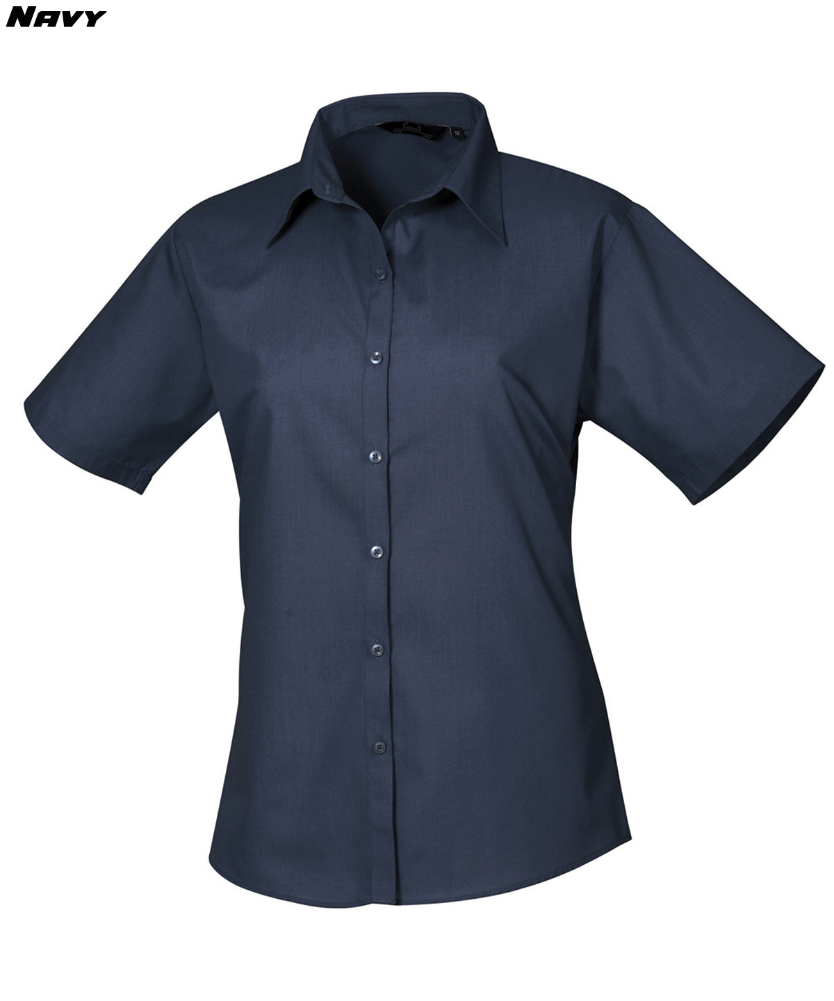 Ladies Short Sleeve Poplin Shirt
