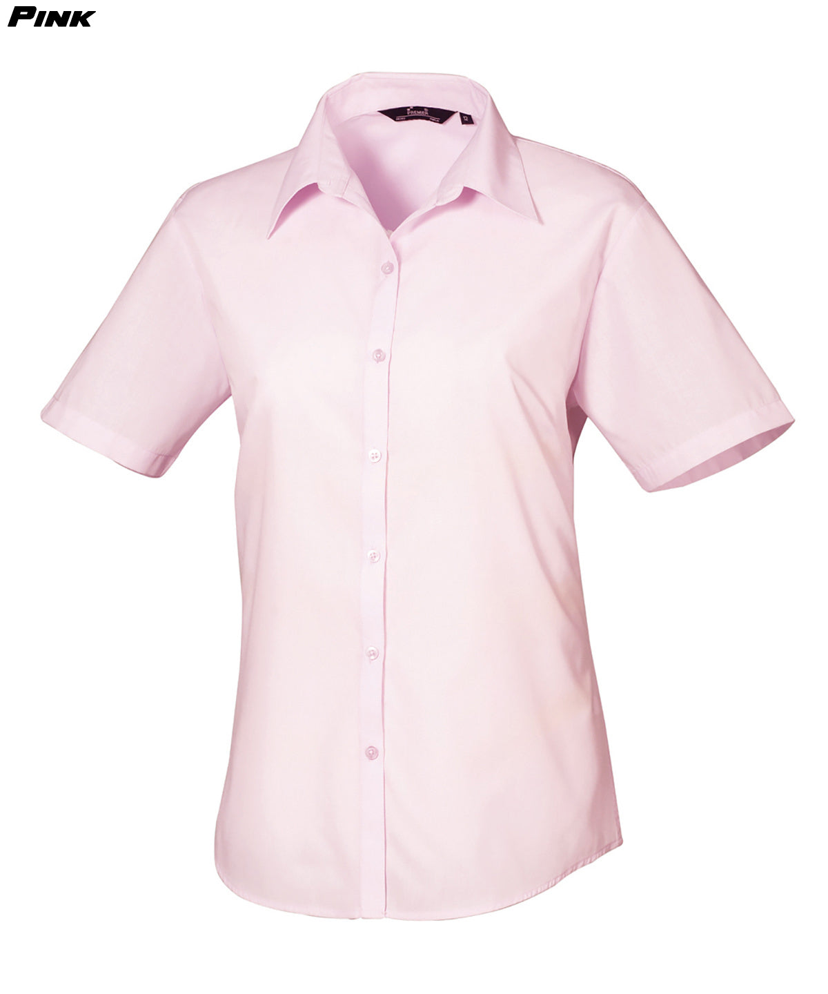 Ladies Short Sleeve Poplin Shirt