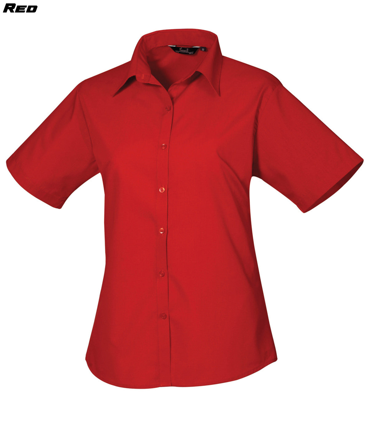 Ladies Short Sleeve Poplin Shirt