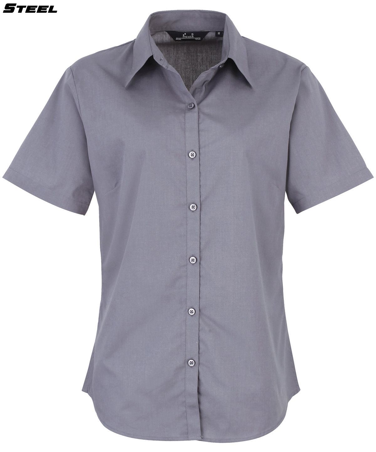 Ladies Short Sleeve Poplin Shirt