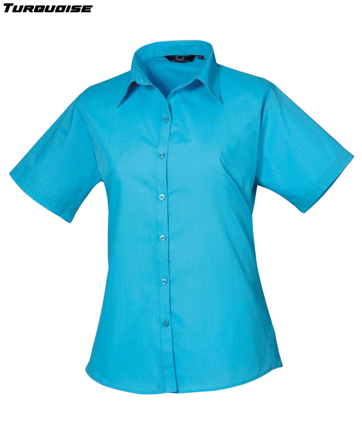 Ladies Short Sleeve Poplin Shirt