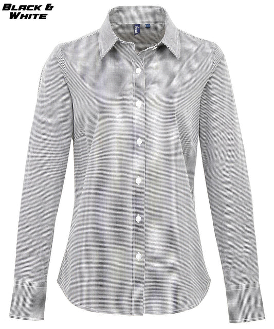 Ladies Microcheck Shirt