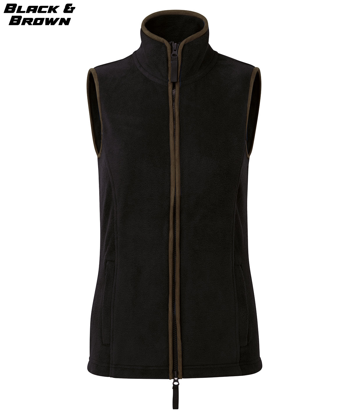 Ladies Contrast Fleece Gilet