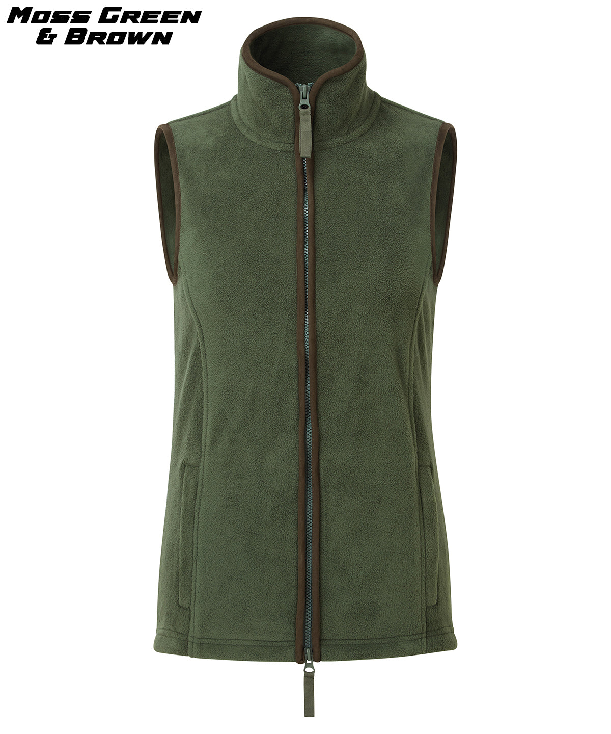 Ladies Contrast Fleece Gilet