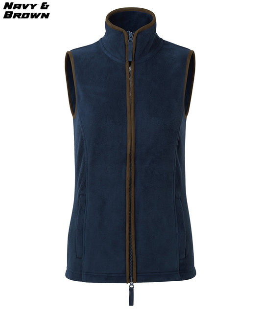 Ladies Contrast Fleece Gilet