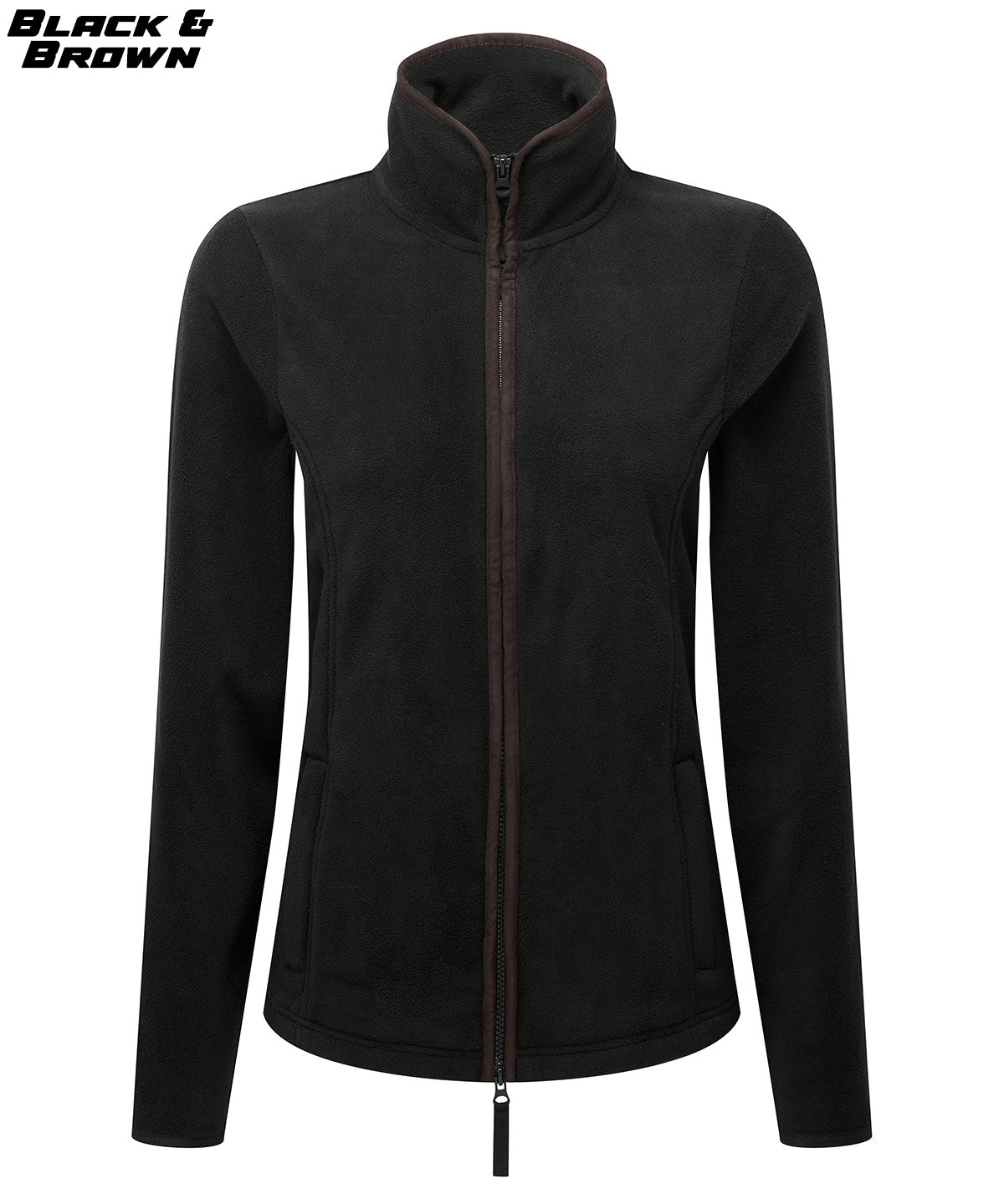 Ladies Contrast Full Zip Fleece