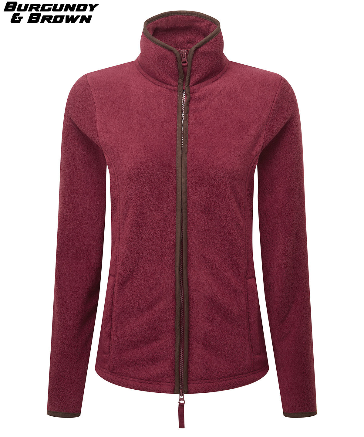 Ladies Contrast Full Zip Fleece