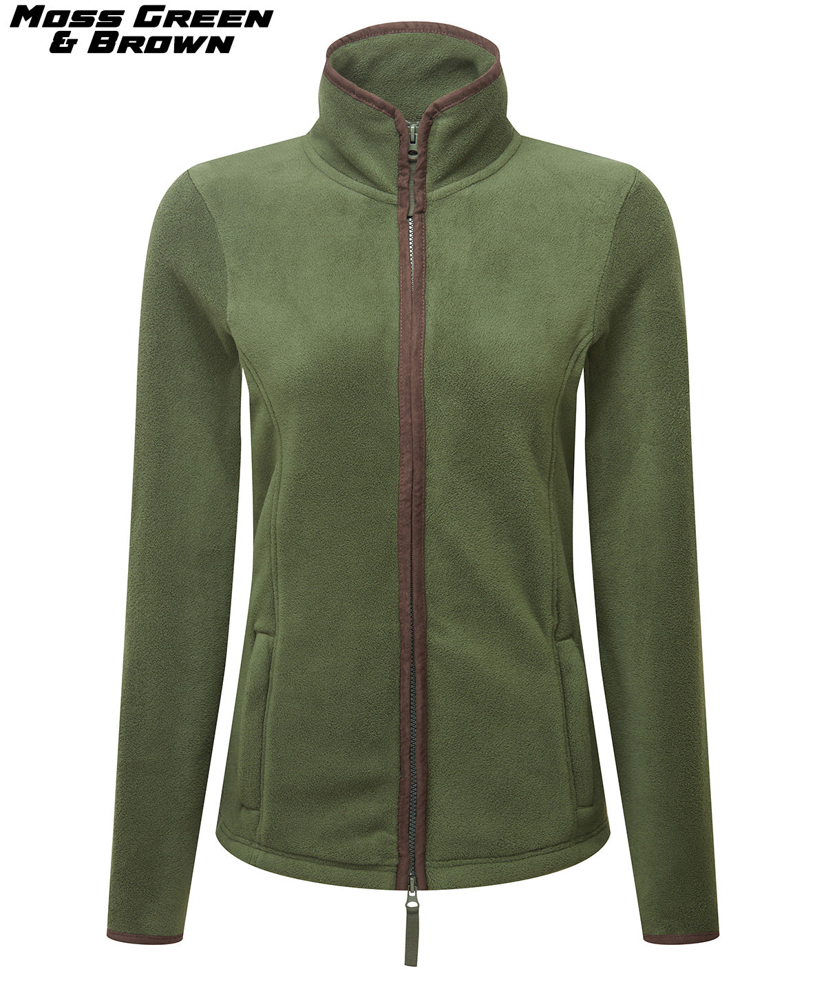 Ladies Contrast Full Zip Fleece