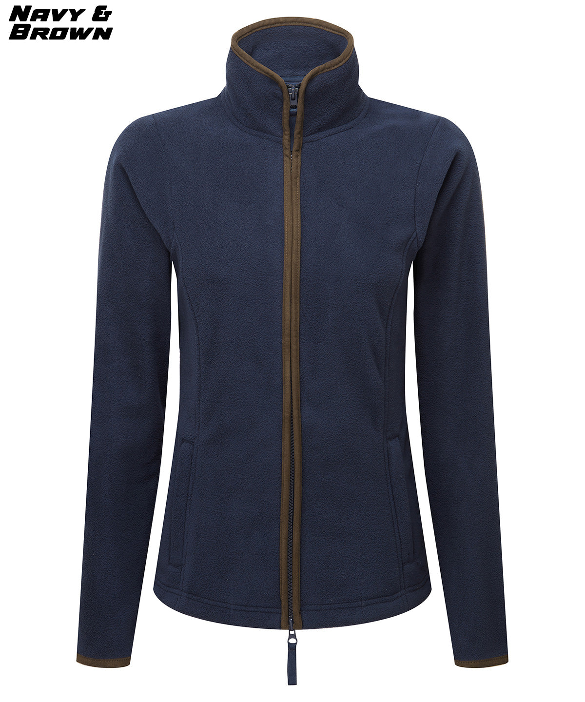 Ladies Contrast Full Zip Fleece