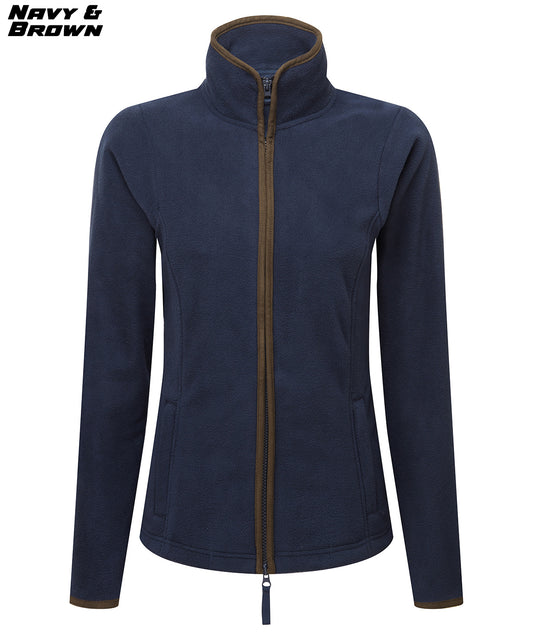 Ladies Contrast Full Zip Fleece