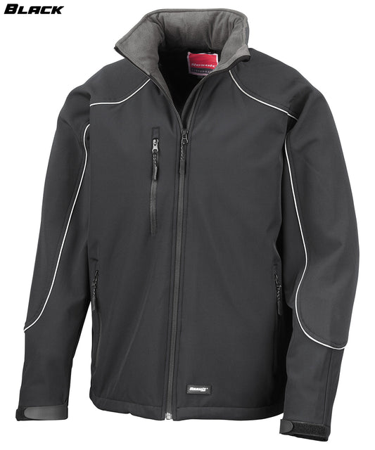 Hooded Piped Softshell Jacket