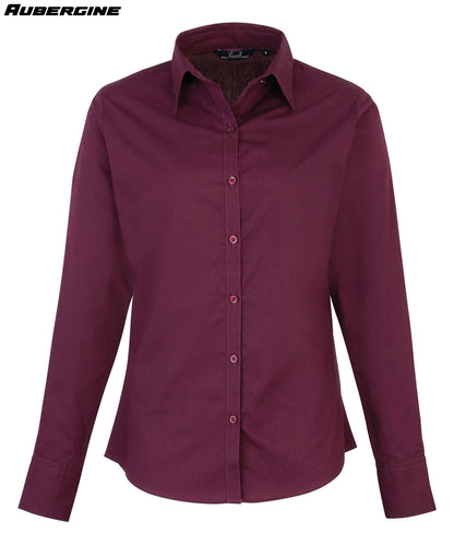 Ladies Long Sleeve Poplin Shirt