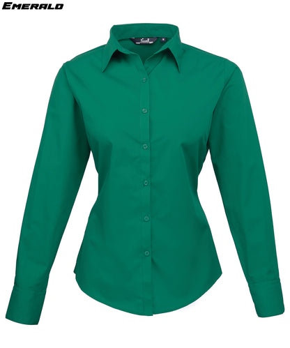 Ladies Long Sleeve Poplin Shirt