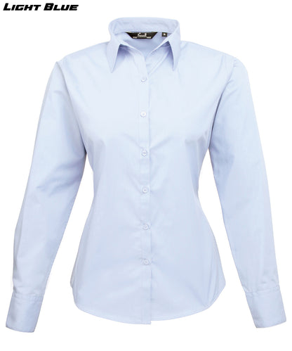 Ladies Long Sleeve Poplin Shirt