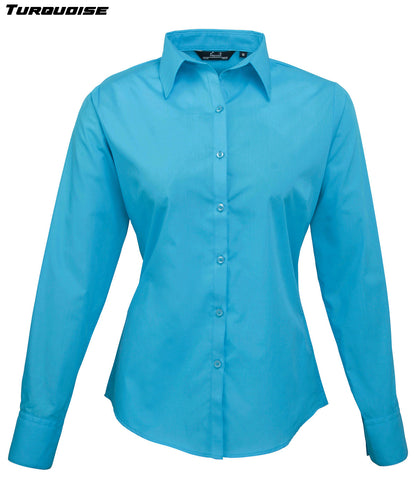 Ladies Long Sleeve Poplin Shirt