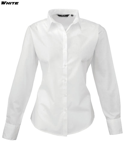 Ladies Long Sleeve Poplin Shirt